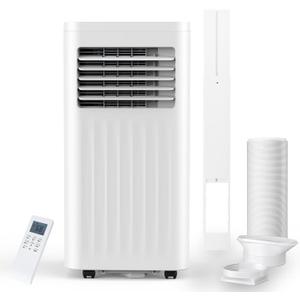 Portable Air Conditioners 10,000 BTU,Air Conditioner Portable Cooling up to 450 Sq. Ft. with Dehumidifier, Fan & Sleep Mode, 3-in-1 Standing AC with RC, 24H Timer & Window Kit for Bedroom, Office (White)