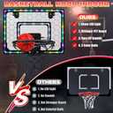 Basketball Hoop Indoor,Mini Hoop with LED Light/Scoreboard, Door Basketball Hoop Basketball Toys Gifts for 5 6 7 8 9 10 11 12 Year Old Boys Girls (Honeycomb Pattern)