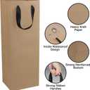Aimyoo 20 Pack Brown Wine Bottle Bags Bulk 4x4x14 inch, Kraft Paper Gift Bags with Handles Champagne Alcohol Retail Bag
