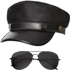 Gvhntk Yacht Boat Sailor Captain Hat/Police Hat/Chauffeur Hats Cap for Men Women Newsboy Cap Officer Cop Cosplay Costume Hats