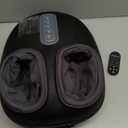 Foot Massager with Heat, Compression, Shiatsu Foot Massager Machine with Remote, Auto-Off Timers, Foot Warmer for Home Office, Up to Size 14,Black