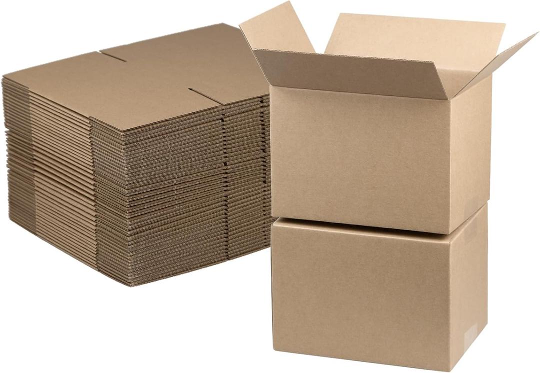 7x5x5 Inches Shipping Boxes Set of 40, Brown Corrugated Cardboard Box Literature Mailer for Packing Small Business