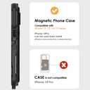 Aulumu G03 Carbon Fiber Magnetic Wallet Card Holder | Magnetic Wallet Compatible with MagSafe | Multi Function - Mobile Phone Stand/Grip | Bottle Opener | RFID Shielding Card