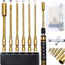 HobbyPark 6 in 1 RC Hex Driver Screwdriver Set 1.5mm 2.0mm 2.5mm 3.0mm & Hex Nut Driver & Phillips Bit and Wheel Wrench for RC Car Hobby Tool Kit