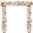 DearHouse 2 Pack Fall Garland Maple Leaf, 5.9Ft/Piece Hanging Vine Garlands Artificial Autumn Foliage Garland Thanksgiving Decor for Home Wedding Fireplace Party Christmas (White&Green)