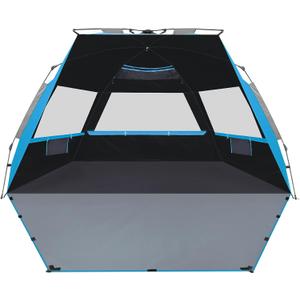 SEBOR Beach Tent, Deluxe XL Pop-up Beach Tent for 4-6 Person, UPF 50+ with Dark Shelter Technology, Easy Set Up and Portable Beach Tent Sun Shelter