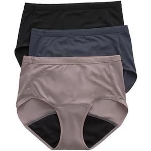 Hanes Women's Comfort, Period Underwear Pack, Light Leaks Period Panties, Light Protection Underwear, 3-Pack XL
