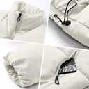 Polu Women's Puffer Jackets Oversized Long Sleeve Winter Zipper Coat Warm Quilted Jackets with Pockets(White,M) (M)