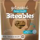 3 x Get Naked Biteables Senior Health Soft Dog Treats, Real Chicken Treat for Toothless Dogs, 6oz 1 Pouch (EXP 08/18/27)