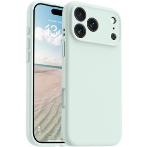 OTOFLY Magnetic for iPhone 17 Pro Max Case,Compatible with Magsafe,Classic Liquid Silicone Mobile Phone Case,Integrated Camera Control Button,Anti-Scratch Microfiber Lining, Mint Green