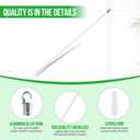 2 Pack Fiberglass Blind Wand Replacement Parts - Stick Accessory with Hook and Handle for Vertical Blinds（36inch）