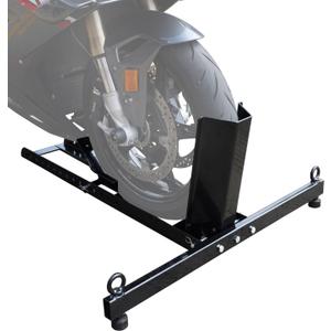 Jack Boss Motorcycle Wheel Chock, Motorcycle Stand Up to 1800LBs, Wide Range 3 Inch to 5 Inch Support Adjustable Front Tire Stand Chocks for Trailer and Truck, Suitable for Most Motorcycles