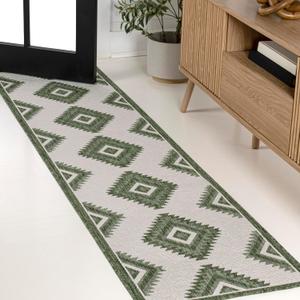 JONATHAN Y TSN202D-28 Lior Geometric Moroccan Diamond Green/Cream 2 ft. x 8 ft. Indoor/Outdoor Runner Rug, Pet Friendly, Non Shedding, Stain Resistant, Easy-Cleaning for Home, Patio, Backyard, Porch (2' x 7'10" (Rectangular)) JONATHAN Y TSN202D-28 Lior Geometric Moroccan Diamond Green/Cream 2 ft. x 8 ft. Indoor/Outdoor Runner Rug, Pet Friendly, Non Shedding, Stain Resistant, Easy-Cleaning for Home, Patio, Backyard, Porch (2' x 7'10" (Rectangular))