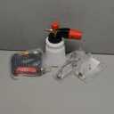 DUSICHIN Short Wand Pressure Washer Gun Foam Cannon 1/4" Quick Connector Pressure Washer Accessory,Car Wash Foam Gun Dual Ended Shift Connector 5 Pressure Washer Nozzles M22-14, M22-15 Brass Fittings