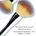 Foundation Brush,Daubigny Large Powder Brush Flat Arched Premium Durable Kabuki Makeup Brush Perfect For Blending Liquid,Cream and Flawless Powder,Buffing, Blending,Concealer