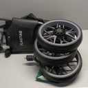 Golf Push Cart 3 Wheel, Folding Golf Cart with Foot Brake,Cooler Bag, Umbrella Holder, Cup Holder, Storage Compartment