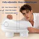 Side Sleeper Pillow with Arm Holes, Ergonomic Arm Tunnel for Shoulder Pain Relief, Adjustable Height Neck Pillow for Adults, Plush Down & Foam for Comfortable Sleep, 1PC Pillowcase, 18"X27"