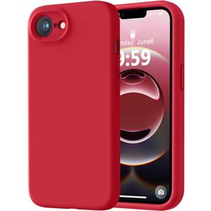 LOVE 3000 Designed for iPhone 16e/17e Case, Premium Silicone with [Soft Anti-Scratch Microfiber Lining] Shockproof Protective Phone Case for Men Women Girls 6.1", Red
