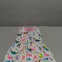 Popshion Toddler Summer Dresses for Girls Leopard Print Dress Back Bowknot Dress Dinosaur Clothes Kids Sleeveless Sundress,3-4Y
