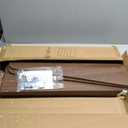 IRIS USA Wide Wooden Magazine Rack, 4-Pocket Periodical Book Sketchbook Stand with Deep Compartments for Living Room Office, Dark Brown