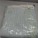 Americanflat 50x60 Throw Blanket - Soft and Breathable Cotton Throw Blanket for Couch, Bed, Chair - Decorative Blankets Perfect for Home or Outdoor Use - Light Green and White Herringbone Design