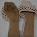 Amazon Essentials Women's Mini Heel Mule Sandals 5,  Cream Cane Weave
