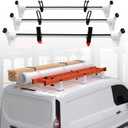 MELIPRON Van Roof Rack Fits for Ford Transit Connect 2014-2025, Steel Ladder Rack for Cargo Van with Anti-Rust White Coating, Ideal for Transporting Ladders, Pipes
