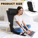 Menkxi Lifting Bed Backrest Portable Folding Adjustable Sit up Back Rest Multifunction Chair for Bed Change Angle of Backrest for Elderly Patients Back Neck Lumbar Support (Black,28.4 Inch)