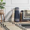 Nautica – Runner Rug | Indoor Runners for Hallways and Entry Rugs| Non-Slip and Non-Skid Entry and Kitchen Door Mat| Machine Washable Entryway Carpet Rugs | 2'6" x 10' | Double Border Black