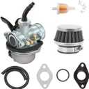 PZ19 Carburetor for TaoTao Kazuma Baja 70cc 90cc 110cc 125cc NST SunL Chinese Quad 4 Stroke ATV Go Kart Pit Dirt Bike CRF50F XL75 CRF80F XR50R with Air Fuel Filter