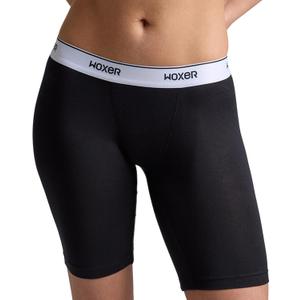 Woxer Womens Boxers - Biker 9" Boy Shorts Underwear for Women - Boxers for Women, Womens Boxer Briefs & Briefs for Women (Small, Black)
