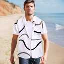 Hawaiian Shirt for Men Short Sleeve Button Summer Beach Casual Short Sleeve Tropical Holiday Beach Shirts (XXL)