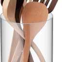 Threehoney Clear Acrylic Utensil Holder 6.3 Inch Kitchen Counter Utensil Crock Plastic Cooking Tool Organizer Easy to Clean Cooking Spoon Holder for Spatula Modern Kitchen Accessories