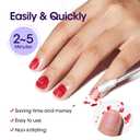 2 x Gellen 2 Pcs Gel Polish Remover Kit with Nail File and Cuticle Pusher - Easily Remove Gel Nail Polish in 2-5 Minutes