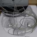 Chromed Crystal Pendant Lights 5000k Daylight White,3-Light Mini Led Modern Brushed Nickel Light Fixtures Ceiling Hanging, Glass Globes Pendant Lighting for Kitchen Island Bedroom Dining Room Foyer