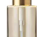 Enra Thick Glass Soap Dispenser with Stainless Steel Pump,12oz Gold Bathroom Hand Liquid Soap Dispensers,Lotion Dispenser,Soap Dispenser for Bathroom,Kitchen (Slight Amber/Liquid Type)