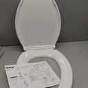 KOHLER 4636-RL-0 Cachet ReadyLatch Elongated Slow Close Toilet Seat, Soft Close Toilet Seat Quiet Lid, Contoured Grip-Tight Bumpers Installation Hardware, Apartment Essentials, White