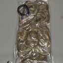 CJL HAIR 2PCS Messy Bun Hair Pieces Wavy Curly Synthetic Updo Chignon Fake Scrunchies Ponytail Extension for Women Sand