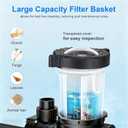 2HP Inground Above Ground Pool Pump, Swimming Pool Pump High Flow 1.5", 2", and 1.25"-1.5", 5250 GPH with Filter Basket, 110V Self Priming Pool Pump