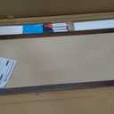 Long White Board, 36" x 12" Magnetic Dry Erase Board, Brown