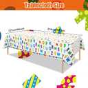 3Pcs Alphabet Plastic Tablecloth, 54 x 108 Inch Educational ABC Alphabet Party Table Cover for Early Learning, Boys and Girls Birthday Party Supplies