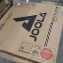 9ft Mid-Size Table Tennis Table Foldable & Portable Ping Pong Table Set for Indoor & Outdoor Games with Net, 2 Table Tennis Paddles and 3 Balls