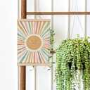 MAQIKA You Are My Sunshine Poster Framed with Wood Hanger Set of 2, Sunshine Nursery Wall Decor, Inspirational Quotes Canvas Art 12x16 Inch