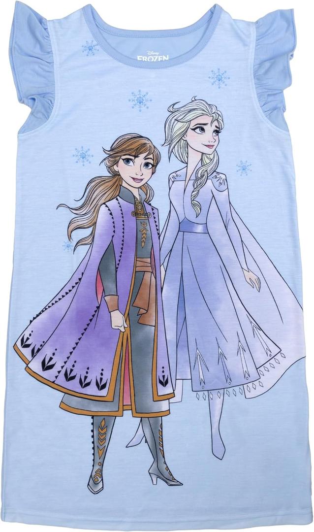 Disney girls Nightgown, Soft & Cute Pajamas for Kids (4T, Frozen 2)