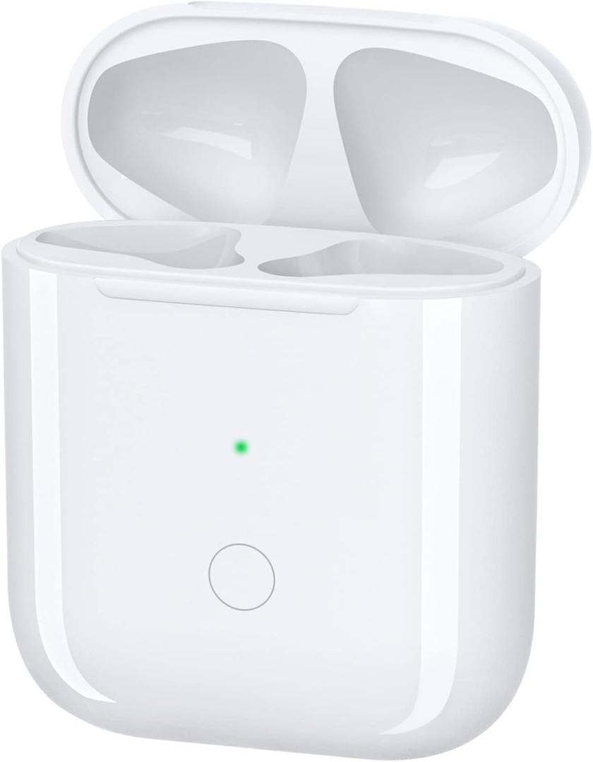 Charging Case for AirPods 1st/2nd Generation, RCase for Airpod 1st/2nd Generation Built-in 450 mAh Battery, Charging Case Support Wireless & Wired -No Earbuds