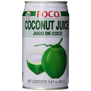 FOCO Coconut Juice with Pulp, 11.8 Fl Oz (Pack of 24) Best Before 02/19/2027