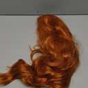 Long Orange Wavy Wigs for Women Middle Part 26 inch Natural Curly Synthetic Wig Heat Resistant Fiber Wigs for Daily Party Use