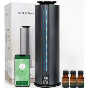 Aromadd 1800 Sq Ft Cordless Waterless Diffuser, 100ml Hotel Collection Diffuser Scent Air Machine for Home Cold Air Essential Oil Diffuser for Large Room Office Quiet (Titanium Gray)