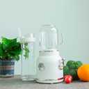 Electric Blender Juicer Cup,Personal Small Blenders-for Smoothie,Milkshake, Fruit and Vegetable Drinks,Ice,Countertop Juice Blender with Stainless Steel Blades Cn Plug,for Travel Beach Sports(white)