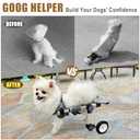 Adjustable Dog Wheelchair for Back Legs Mobility Support Lightweight Pet Wheelchair for Disabled Hind Legs Walking Stable Dog Cart for Pets, Pink (Small) (White XS for 11-17.6lb)